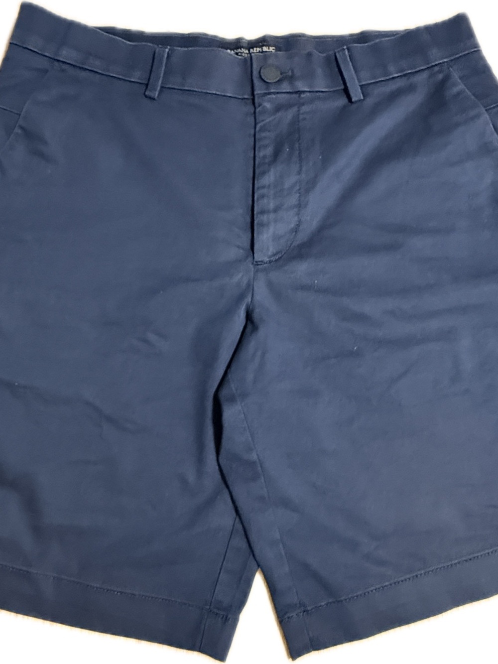 Banana Republic Navy Flat-Front Chino Shorts